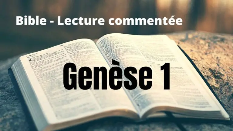 La Bible Genèse Chapitre 1 : Que la lumière soit